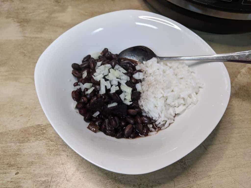 Crockpot Express Black Beans and Rice with Ham